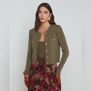 NWT L’AGENCE green Toulouse cardigan